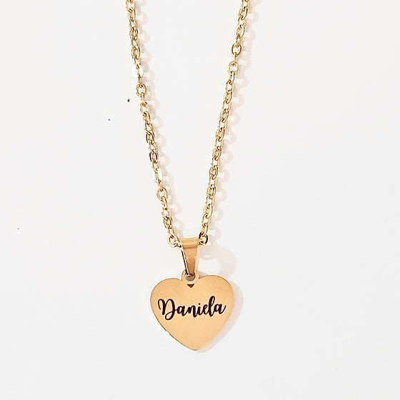 Custom Name Heart Necklace 💧