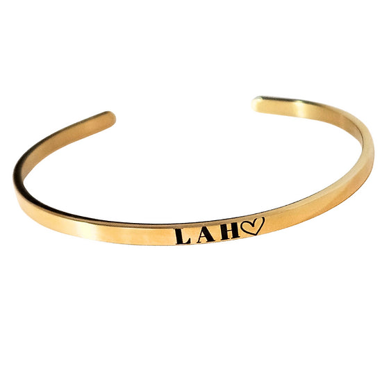 Custom Engrave Gold Bracelet 💧