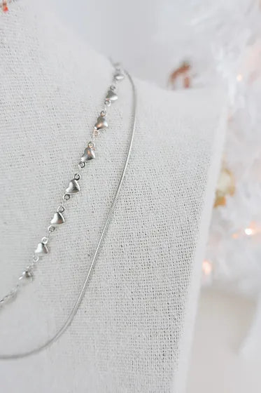 Silver Heart 2 in 1 Necklace💧