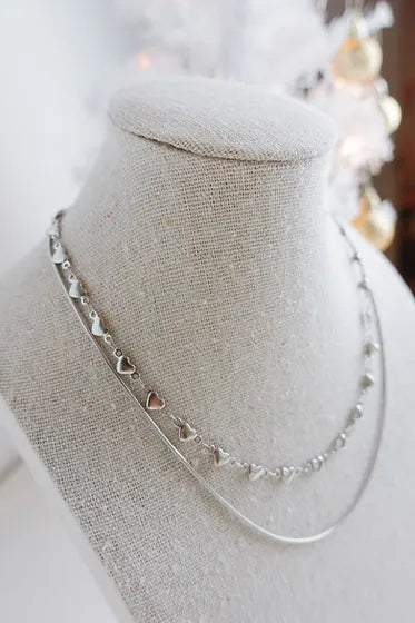 Silver Heart 2 in 1 Necklace💧