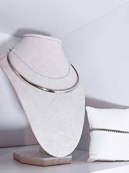 Laura Silver Choker Necklace💧