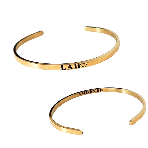 Custom Engrave Gold Bracelet 💧