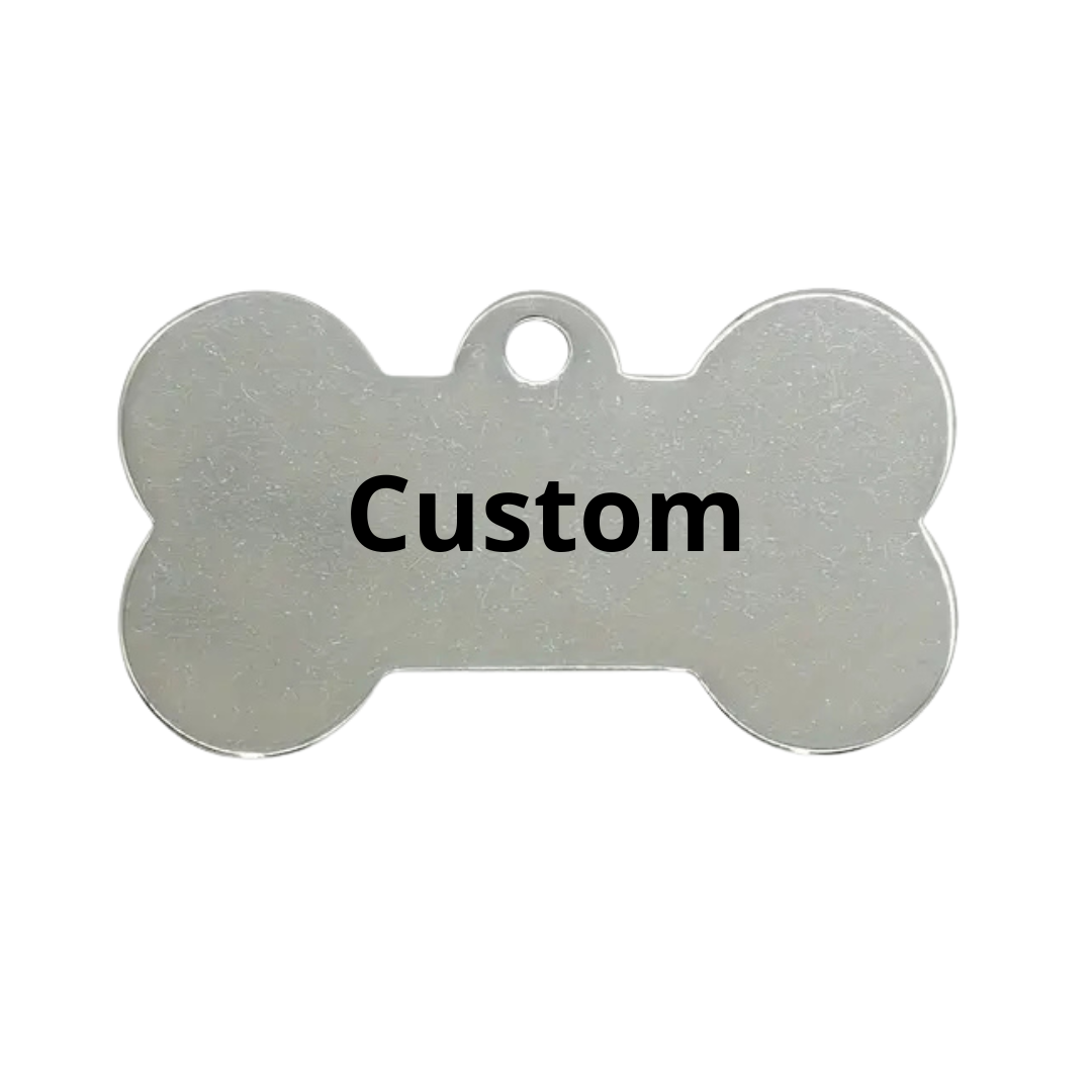 CUSTOM SILVER BONE DOG ID TAG