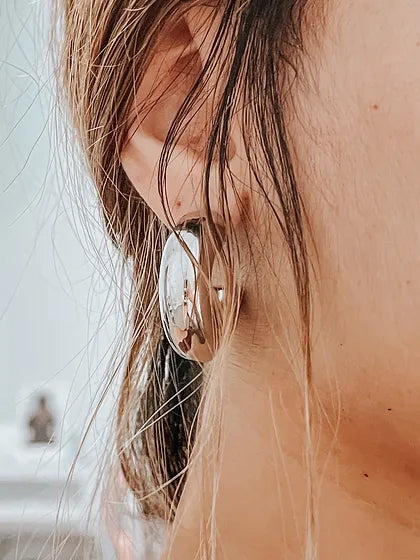 Chunky Silver Hoops 💧