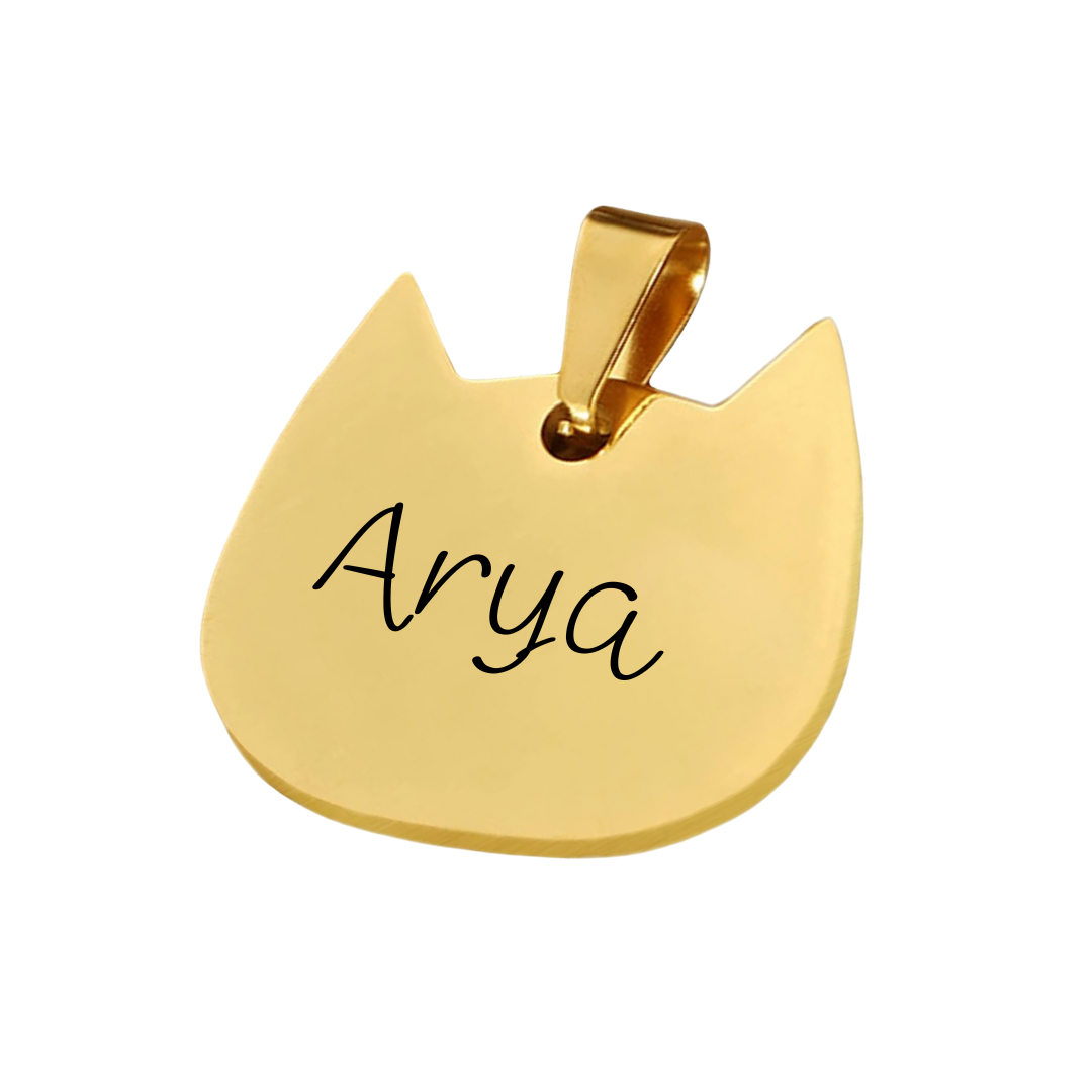 CUSTOM GOLD CAT ID TAG