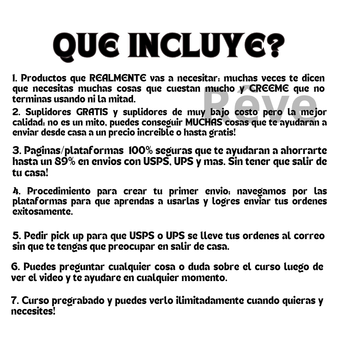 Curso de Envios desde Casa+ Suplidores